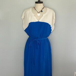 'Broadway & Broome' Colorblock Column Dress – Off-Duty Model Energy